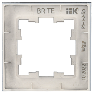 BRITE Рамка 1-местная РУ-1-2-Бр стекло маренго матовый IEK