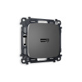 MO664010 Комплект механизма розетки HDMI 2.0 OMEGA Антрацит серый 40V500mA 2.0GHz 5-18Gbits QUANT OP6640, VM222 AMBRELLA VOLT