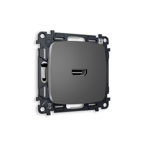 MO664010 Комплект механизма розетки HDMI 2.0 OMEGA Антрацит серый 40V500mA 2.0GHz 5-18Gbits QUANT OP6640, VM222 AMBRELLA VOLT