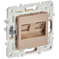 SKANDY Розетка компьютерная двойная RJ45 кат.5E SK-K03Sa песочный IEK