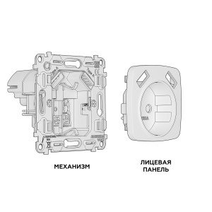 MO209010 Комплект механизма электрической розетки OMEGA Жемчуг 2USB AA 18W быстрая зарядка сз QUANT OP2090, VM155 AMBRELLA VOLT
