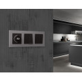 MA805810 Комплект механизма терморегулятора с цифровым дисплеем с подсветкой и датчиком для теплого пола ALFA Черный матовый QUANT AP8058, VM1385 AMBRELLA VOLT