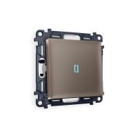 MA632020 Комплект механизма 1-кл выключателя с подсветкой 10000K ALFA Темная бронза матовый QUANT (AP6320, VM101, G17B) AMBRELLA VOLT