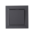 BRITE Выключатель 1-клавишный 10А в сборе ВСР10-1-0-БрГ графит IEK