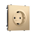 MS886010 Комплект механизма электрической розетки SIGMA Золото Мягкое касание 50Hz 2P+E с/з 16A-250V QUANT PRO (SP8860, PR141)