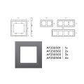 AF250504 Рамка ALFA Qubi Сталь матовый 4-ая AMBRELLA VOLT