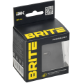 BRITE Розетка USB C 65Вт высокоскоростная зарядка РЮ12-1-БрГ графит IEK