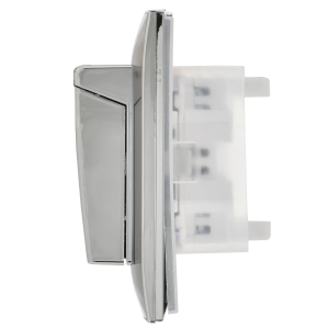 SKANDY Розетка 2-местная и крышкой 16А в сборе IP44 SK-R12N металл никель IEK