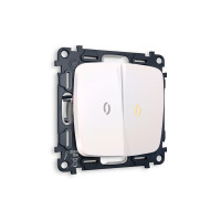 MO204010 Комплект механизма 2-кл выключателя с подсветкой 3200K OMEGA Жемчуг QUANT OP2040, VM115, G11Y AMBRELLA VOLT