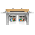 FLITE Розетка 2-местная компьютерная RJ45 категория 5Е UTP РК5е-2-0-ФлШм шамуа IEK
