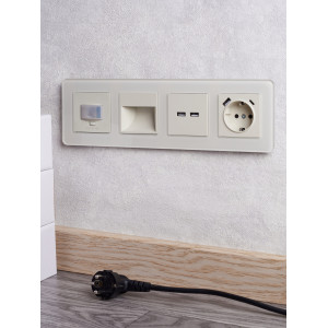 BRITE Розетка USB A+A 5В 3,1А РЮ10-1-БрКр бежевый IEK