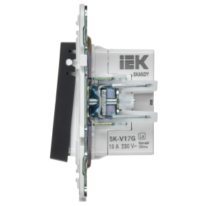 SKANDY Кнопка звонка с индикацией для отелей 10А SK-V17G графит IEK
