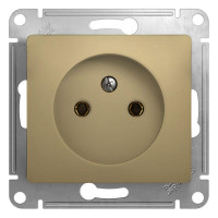 GLOSSA РОЗЕТКА без заземления без шторок, 16А, механизм, ТИТАН GSL000441