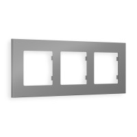 AF250503 Рамка ALFA Qubi Сталь матовый 3-ая AMBRELLA VOLT