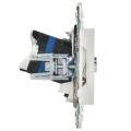 SKANDY Розетка двойная TV+RJ45 кат.6 SK-A15W арктический белый IEK