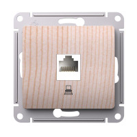 GLOSSA РОЗЕТКА компьютерная RJ45 кат. 5e, механизм, СОСНА GSL001581K