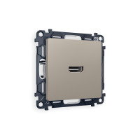 MA374010 Комплект механизма розетки HDMI 2.0 ALFA Серо-бежевый матовый 40V/500mA 2.0GHz 5-18Gbit/s QUANT (AP3740, VM222) AMBRELLA VOLT