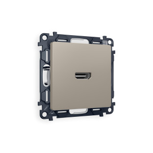 MA374010 Комплект механизма розетки HDMI 2.0 ALFA Серо-бежевый матовый 40V/500mA 2.0GHz 5-18Gbit/s QUANT (AP3740, VM222) AMBRELLA VOLT