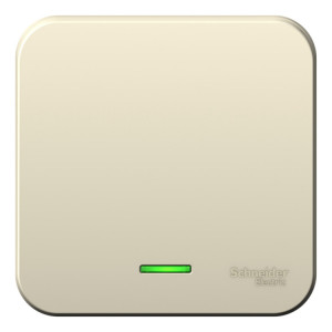 BLANCA О/У 1-клавишный ВЫКЛЮЧАТЕЛЬ (сх.1) с подсветкой, 10А, 250В, МОЛОЧНЫЙ BLNVA101102