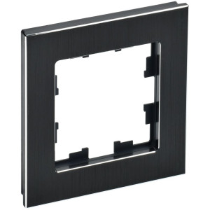 Рамка 1-м BRITE РУ-1-1-БрЧ металл черн. IEK BR-M12-M-K02