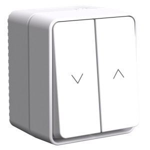 ATLASDESIGN PROFI IP54 О/У 2-клавишный ВЫКЛЮЧАТЕЛЬ ДЛЯ ЖАЛЮЗИ, сх.4, 10А, БЕЛЫЙ ATN540119