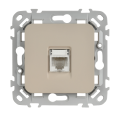 FLITE Розетка компьютерная RJ45 категория 5Е UTP РК5е-1-0-ФлЛ льняной IEK