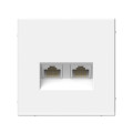 ARTGALLERY РОЗЕТКА двойная компьютерная RJ45+RJ45, кат.6А, механизм, ЛОТОС GAL001388