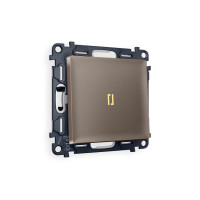 MA632030 Комплект механизма 1-кл проходного выключателя с подсветкой 3200K ALFA Темная бронза матовый QUANT (AP6320, VM105, G22Y) AMBRELLA VOLT