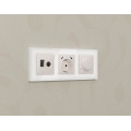 MA210510 Комплект механизма электрической розетки 2USB СC 20W быстрая зарядка сз на винтовых зажимах 16A-250V ALFA Жемчуг QUANT AP2105, VM165 AMBRELLA VOLT
