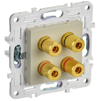 SKANDY Аудиорозетка 4-местная SK-A01B бежевый IEK