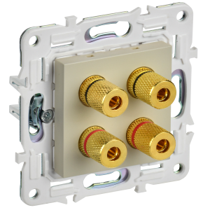 SKANDY Аудиорозетка 4-местная SK-A01B бежевый IEK