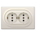 Розетка 2-м СП Florence 16А IP20 с заземл. винт. клеммы беж. 1E10401301 OneKeyElectro 2172790