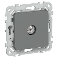 FLITE Розетка TV экранированная проходная тип M РТВм-1-1-2-ФлМА мокрый асфальт IEK