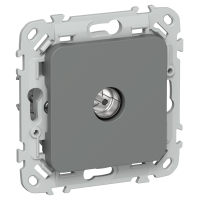 FLITE Розетка TV экранированная проходная тип M РТВм-1-1-2-ФлМА мокрый асфальт IEK