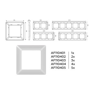 AF110401 Рамка ALFA Line Серебро глянец 1-ая AMBRELLA VOLT
