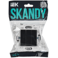 SKANDY Выключатель 3-клавишный 10А SK-V11Bl черный IEK