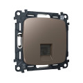 MO642005 Комплект мех-ма компьютерной розетки RJ-45 экранированной с автоматической защитной шторкой OMEGA Темная бронза матовый QUANT OP6420, VM185 AMBRELLA VOLT