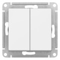 ATLASDESIGN 2-клавишный ПЕРЕКРЕСТНЫЙ ПЕРЕКЛЮЧАТЕЛЬ, сх.7+7, 10АХ, механизм, БЕЛЫЙ ATN000173