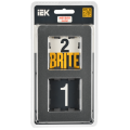 BRITE Рамка 2-местная РУ-2-1-Бр металл титан RE IEK
