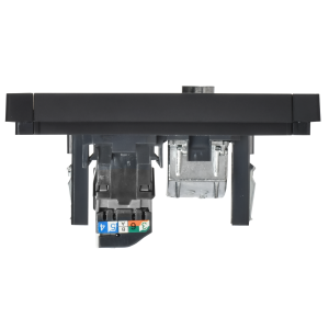 FORTE&PIANO Розетка двойная TV+RJ45 кат.5E FP136 черный IEK