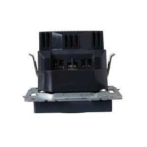 BRITE Розетка 1-местная с заземлением с защитными шторками 16А с USB AA 5В 2,1А РЮш10-1-БрМ маренго IEK