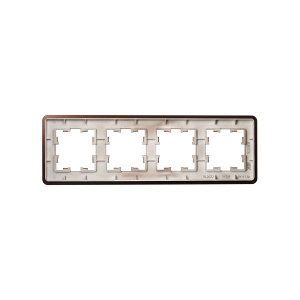 BRITE Рамка 4-местная РУ-4-1-Бр металл коричневый RE AL IEK