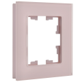 BRITE Рамка 1-местная РУ-1-2-Бр стекло розовый матовый IEK