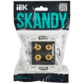 SKANDY Аудиорозетка 4-местная SK-A01G графит IEK