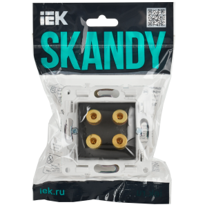 SKANDY Аудиорозетка 4-местная SK-A01G графит IEK