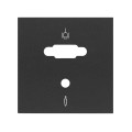 Simon 100 Черный матовый Накладка розетки VGA + Mini-Jack