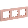 BRITE Рамка 3-местная РУ-3-2-БрП стекло персиковый матовый IEK