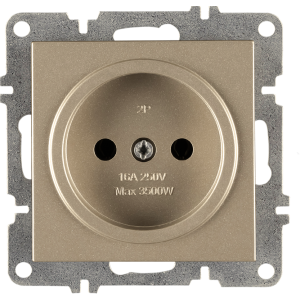 Arvia Electric, L/K Механизм, Розетка 1-а без земли, (титан)