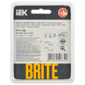 BRITE Рамка 1-местная РУ-1-1-Бр металл шампань RE AL IEK