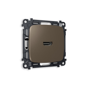 MO644010 Комплект механизма розетки HDMI 2.0 OMEGA Темная бронза матовый 40V500mA 2.0GHz 5-18Gbits QUANT OP6440, VM222 AMBRELLA VOLT